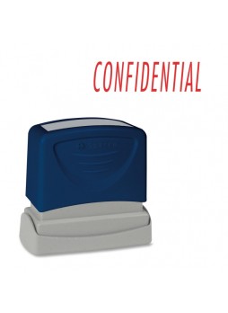 Message Stamp - "CONFIDENTIAL" - 1.75" Impression Width x 0.62" Impression Length - Red - 1 Each - spr60021